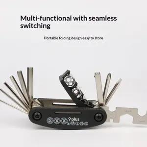 Bicycle Repair Tool Set, Portable Multi-Function Folding Bike Maintenance Kit, Tire Patch Tools, Wrench Set for Cycling Accessories