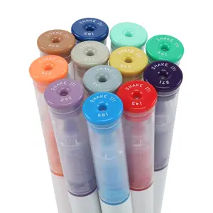 Creative Inspirations Acrylic Paint Markers Flexible Brush Tips Water-Based Lightfast Bleed-Resistant for Multiple Surfaces