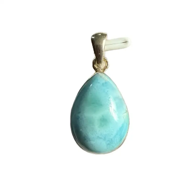 Larimar Pendant .925 Solid Sterling Silver Necklace