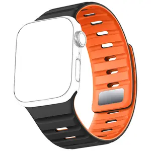 Suitisbest Magnetic Band for Apple Watch Band 49mm 46mm 45mm 44mm 42mm 41mm 40mm 38mm, Silicone Sport Band Replacement Strap for iWatch Ultra Series 11 10 9 8 7 6 5 4 3 2 1