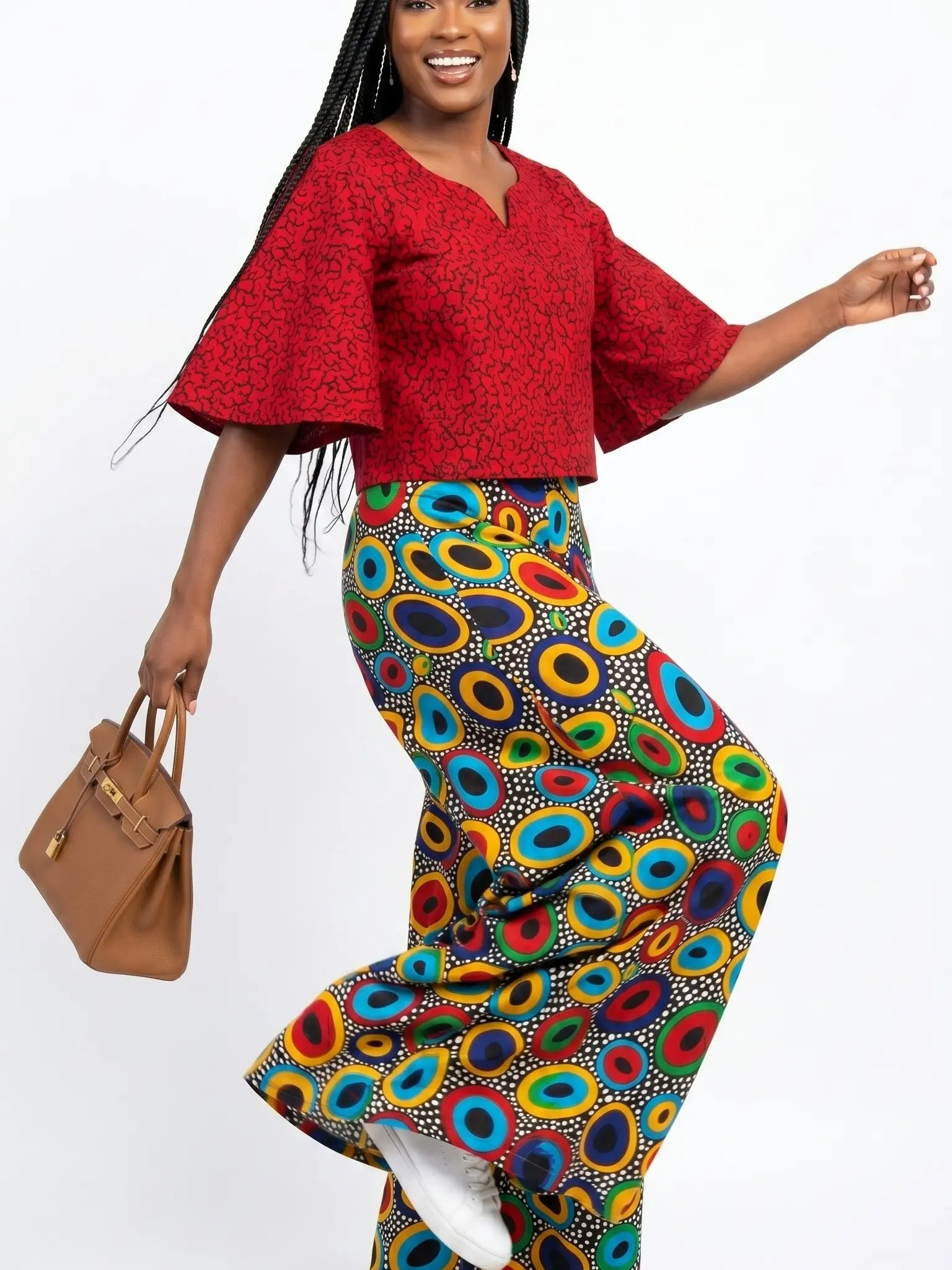 KEM Ankara Palazzo Pants and Crop Top