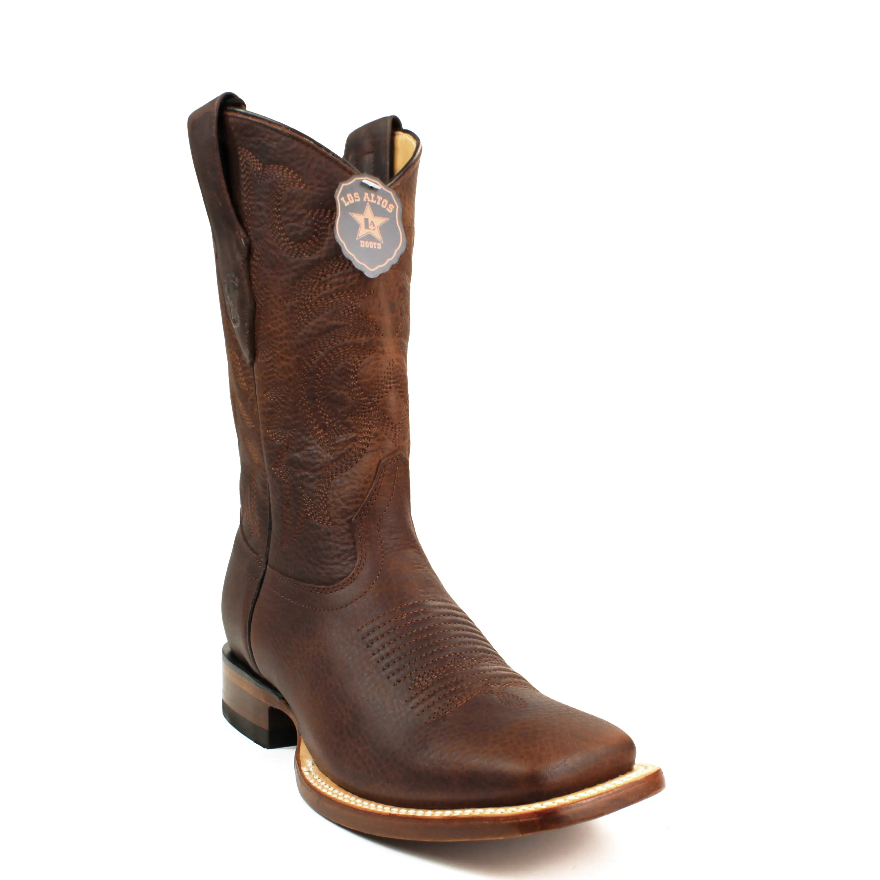 Los Altos Rage Walnut Wide Square Rodeo Toe Boots