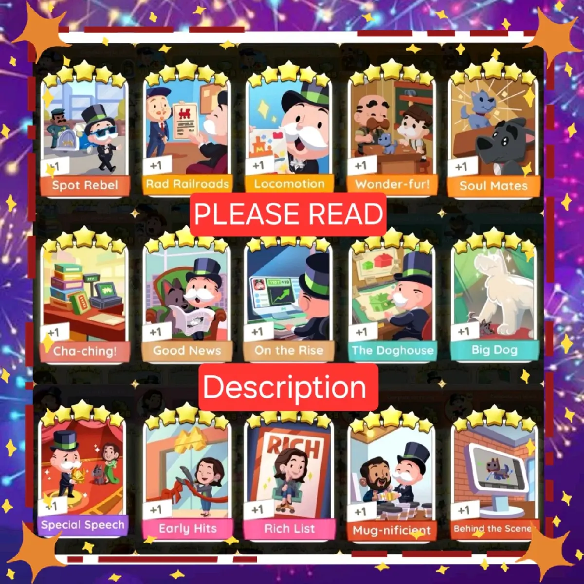 Monopoly Go Stickers 5 star
