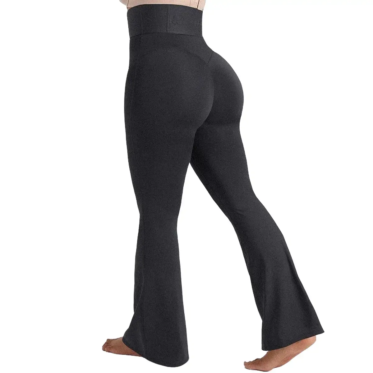 SHAPELLX Bare Essentials AirSlim High-Waisted Tummy Control Flare Leggings Minimalist Straight Leg Sweatpants | Casual Comfy Athleisure Bottoms Athletic Stretchy Material Flare Yoga Pants Stretchy Workout Leggings