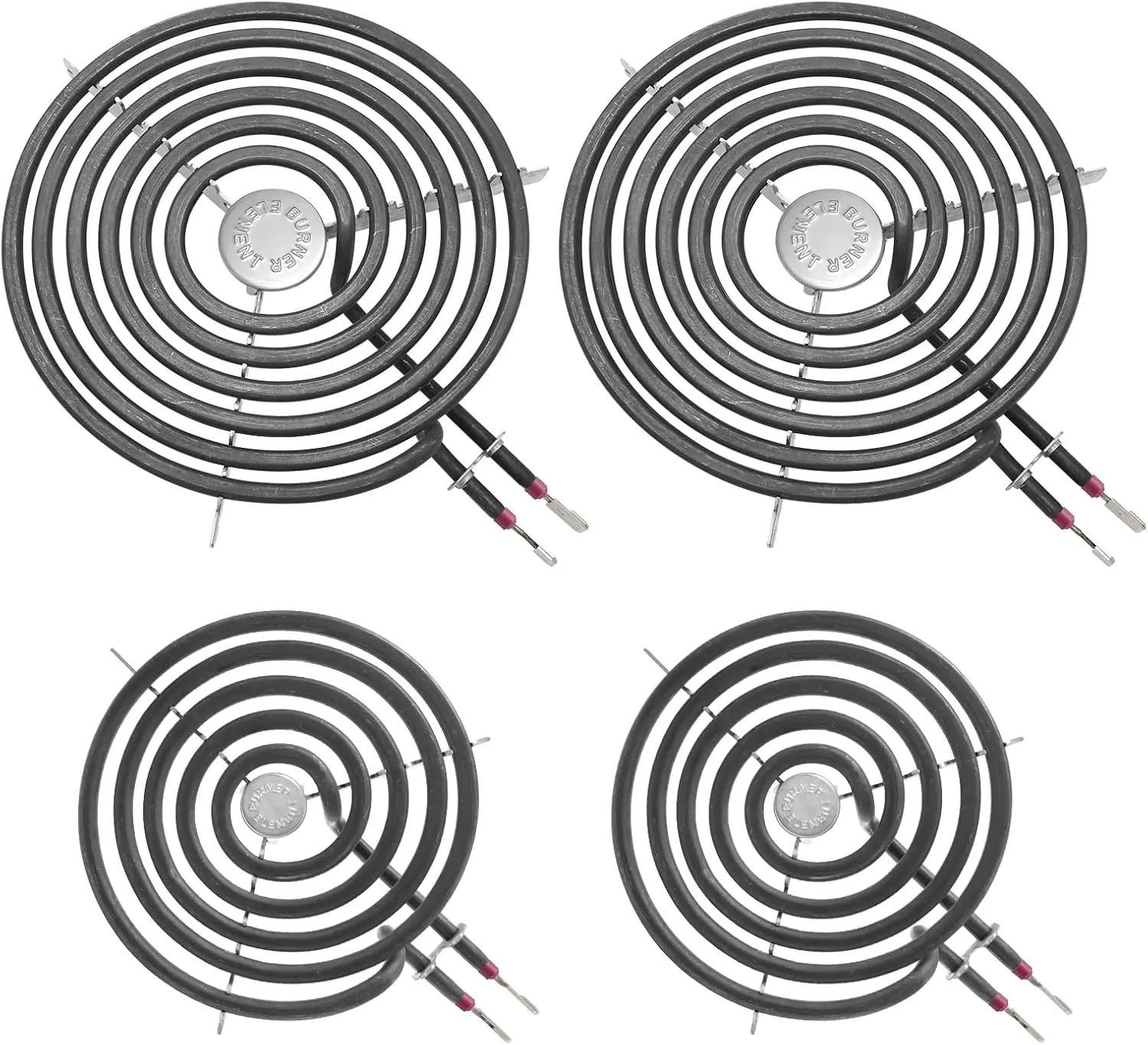 WB30M1 and WB30M2 GE Hotpoint Electric Stove Burner Replacement Element, Perfectly Fit GE Hotpoint Electric Range Stove Top-Includes 2 * 8'' and 2 * 6''
