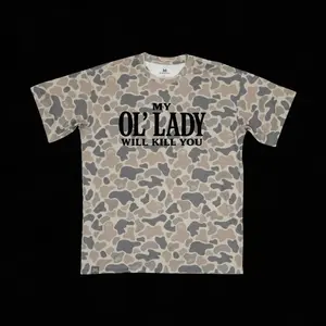 My Ol Lady Will Kill You Mossy Oak Camoflage T-Shirt Funny Husband Gift Y