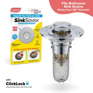 Plungeroo Sink Savior™ 2-in-1 Drain Stopper & Hair Catcher | Easy Install, No Tools Needed
