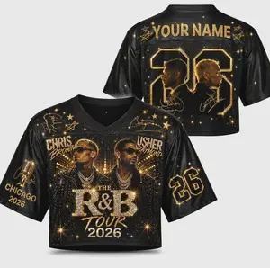 Custom RnB Tour Crop Jersey | Personalized Raymond Brown Concert Fan Top 2026