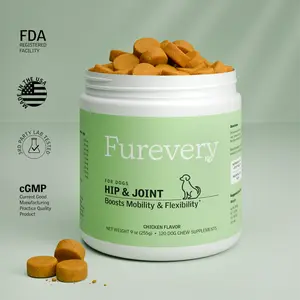 Furevery Hip & Joint Supplement for Dogs - Advanced Joint Support with Glucosamine, Chondroitin, Hemp, Turmeric & MSM - Boosts Mobility & Flexibility - Suitable for All Breeds - 9oz Jar
