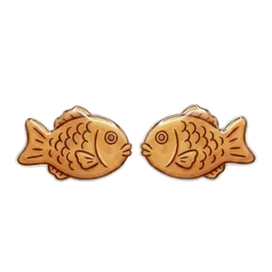 Taiyaki Fish Titanium Stud Earringss