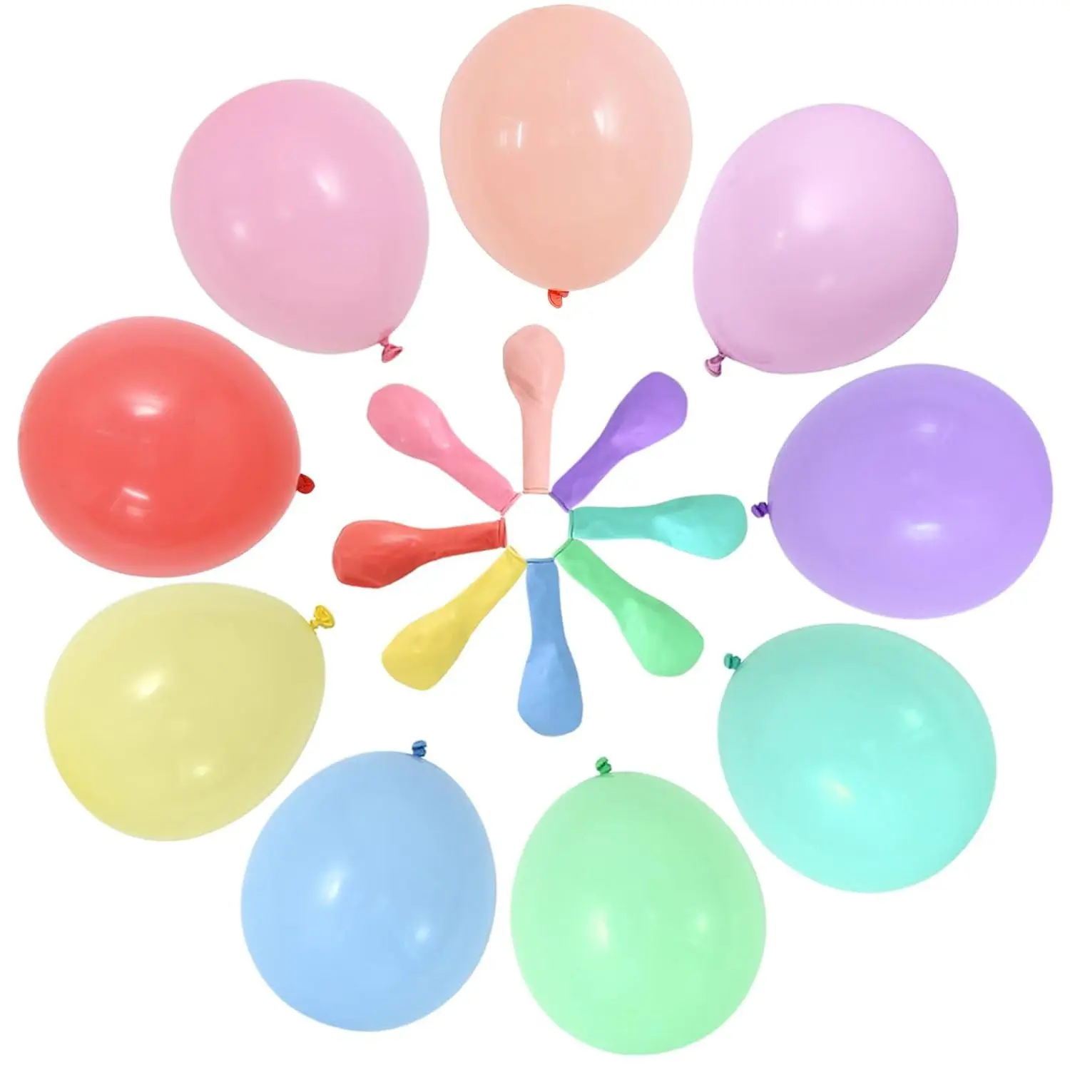 100 Pack 10 Inch Pastel Balloons Spring Rainbow Colors, Macaron Assorted Colors Thick Mixed Color Balloon, Multicolored Latex Balloons For Birthday Party Wedding Baby Shower Decorations
