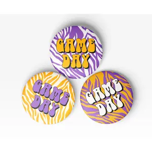 Purple & Gold Game Day Buttons