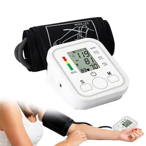 Blood Pressure Monitor with Large Cuff & Color-Coded Display, Digital BP Machine with LCD Display, Dual Users 2*99 Readings, Automatica Upper Arm Blood Pressure Machine & Body Movement Detection, Portable Healthcare Kit