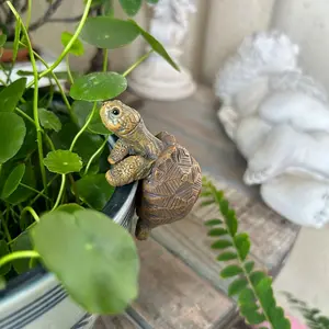 Resin Creative Craft Decorative Hanging Plant Pot for Turtle Bowls, Fish Tank & Aquatic Landscaping Decoration, Unique Aquarium Accessory