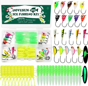 Fishing Kit Ice Fishing Jigs Ice Fishing Lures Walleye Fishing Lures Crappie Jigs 135pcs/58pcs/45pcs