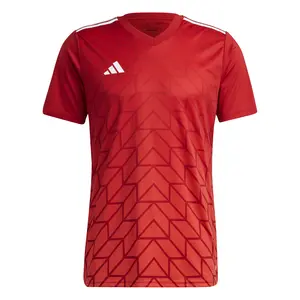 adidas Mens T Icon23 V Neck Short Sleeve Jersey Soccer Cleats  - Red
