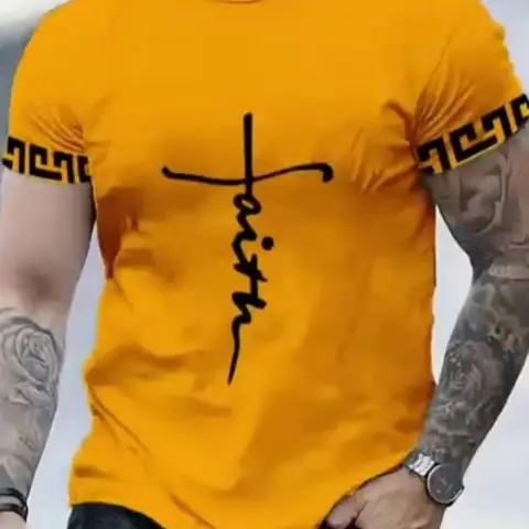 Summer Casual Street Style Men's Fashion T-Shirt, Outdoor Commute Round Neck Short Sleeve Fitted Sportswear, Long Figure Pattern Top, Casual Sporty Top