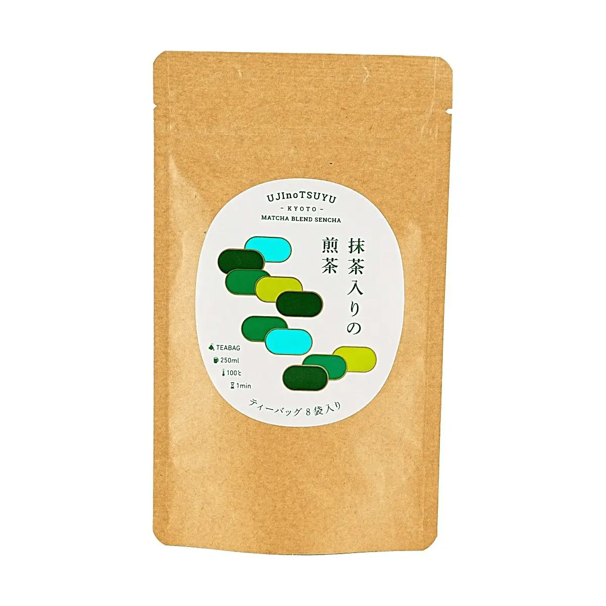 UJINOTSUYU Japanese Matcha Green Tea Bags - 8 Sachets, 24g | Pure, No Additives, Hot Brew & Cold Brew