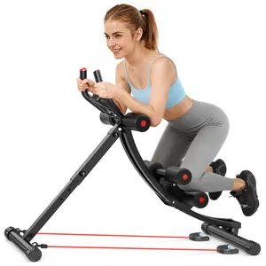 Bearbro Foldable Ab Machine – Foldable Core Workout Equipment for Home Gym with Knee Support, Fitness Equipment Max 440lbs with LCD Display