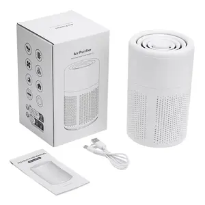 Household Air Purifier Portable Air Cleaner Mini Desktop Air Purifier with HEPA Filter Air Freshener Air Cleaner for Home Office