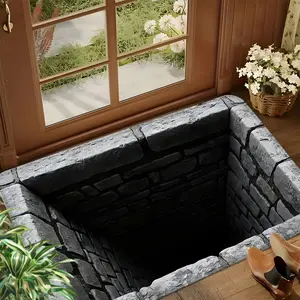 3D Optical Illusion Design Anti-Slip Door Mat, Washable Durable Rug for Living Room Bedroom Dining Room Bathroom, Versatile Use, Soft Memory Cotton Material