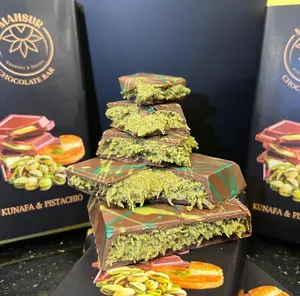 Viral DUBAI Chocolate | Large Size 6.7 oz (190g), Milk Chocolate Bar, Pistachio Knafeh Flavor by MANSUR Est. 1891 | Ideal for Christmas, Birthdays, Easter, Anniversaries, Thanksgiving & Special Treats