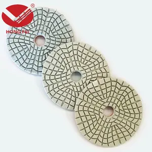 10cm Wave Mill Three-Step Grinding Disc, 4-Inch Multi-Purpose Diamond Polishing Pad for Granite, Marble, Concrete, Stone