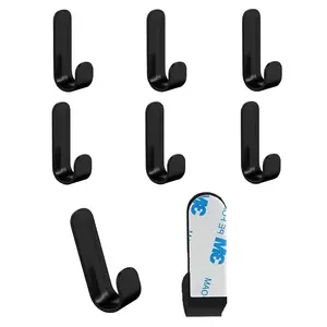 6-Pack Heavy Duty Self-Adhesive Hooks, No Drill Wall Hooks for Hanging Towels, Keys, Hats & Decor, Multi-Purpose Sticky Wall Mount Hangers for Bathroom, Kitchen, Bedroom - Strong Hold, Damage Free (Great Summer Gift Ideas) punch-free