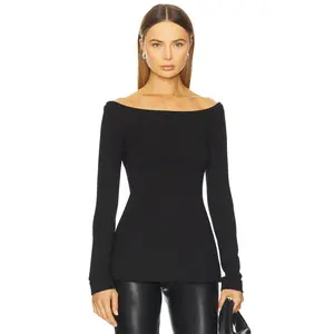 Favorite Daughter Cold Shoulder Top in Black
