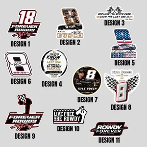 Die-cut Sticker -  Kyle Busch Number 8 Tribute Commemorative Sticker