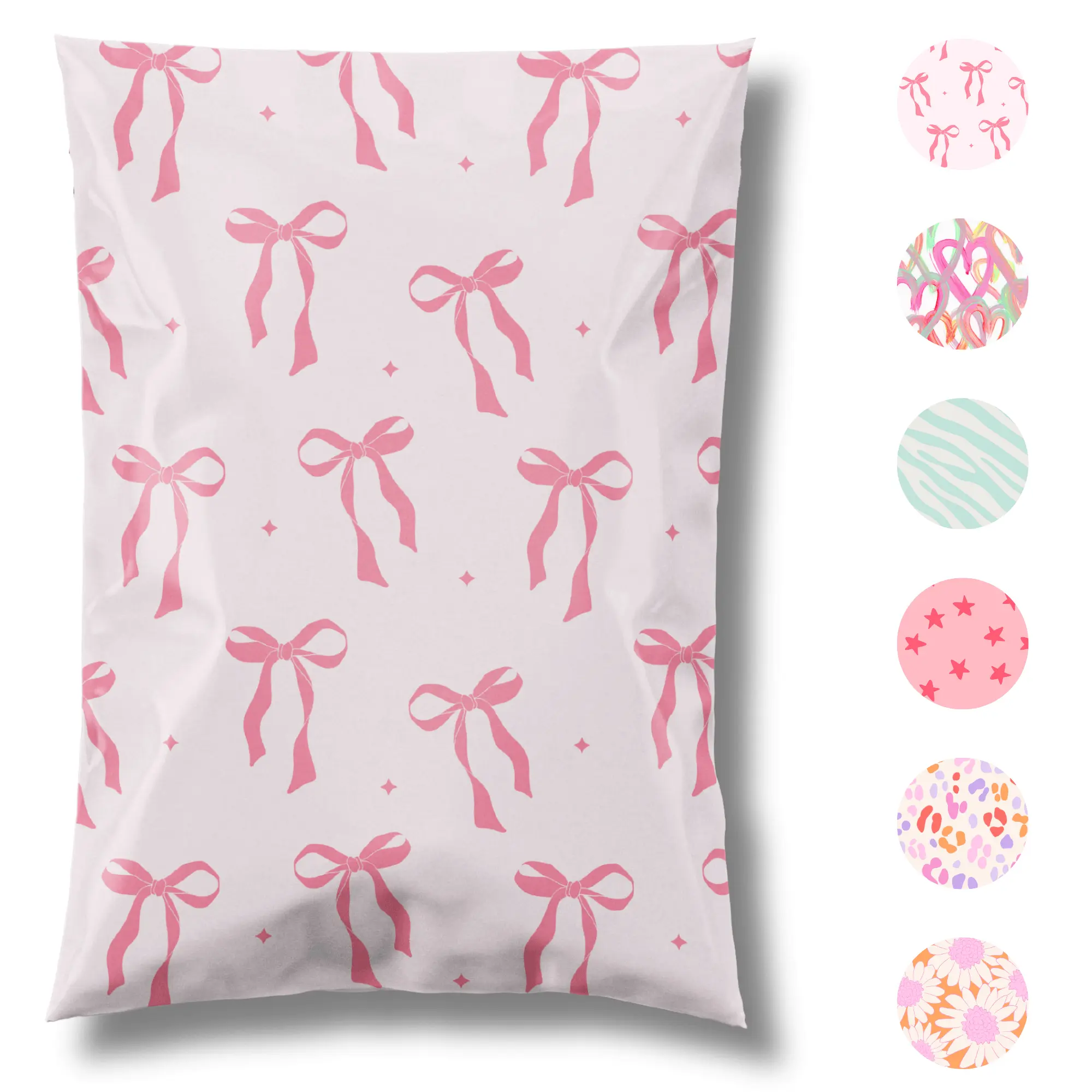 Pretty Package Designer Poly Mailer Heavy Duty Waterproof Self Seal Shipping Bag for Small Business, Cute Packaging