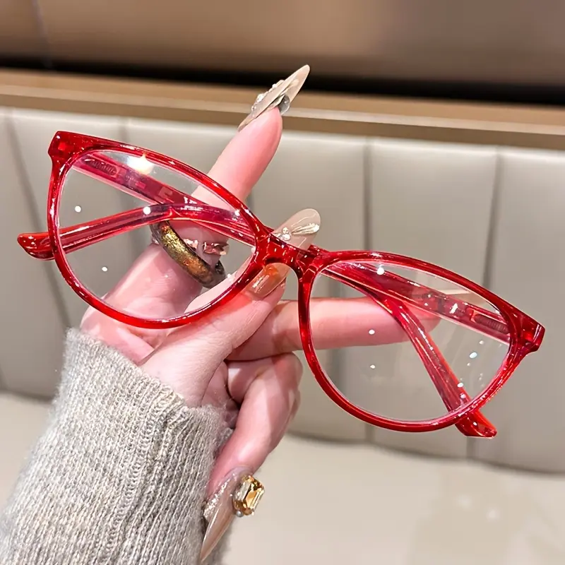 Spring-legged ladies reading glasses, Anti-blue light resin simple cat eye shape, Trending eyeglasses, Affordable for middle-aged and elderly people, Essential daily items for readingTV/work/eye protection, the best gift choice for the elderly
