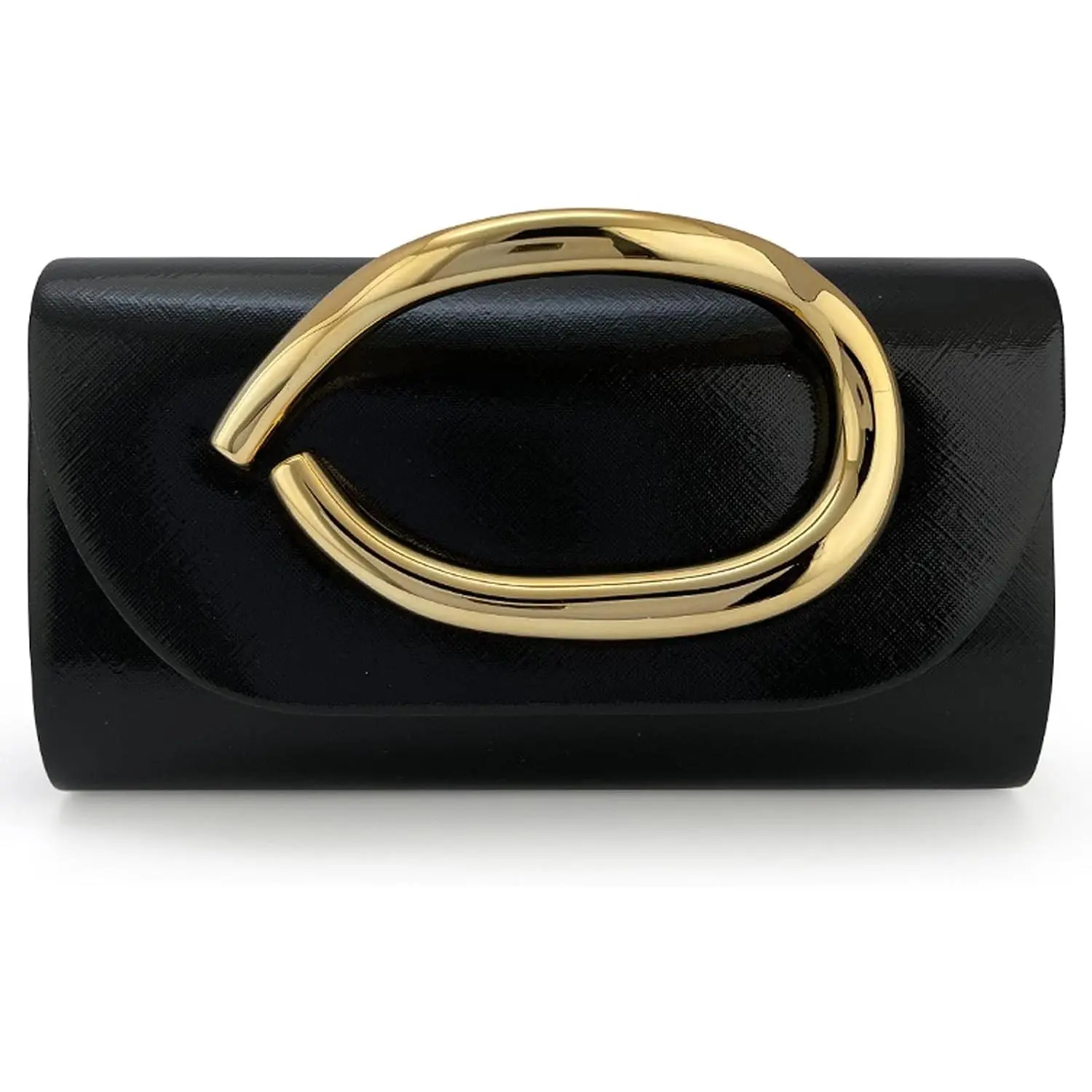 MYHOZEE Clutch Purse for Women, Elegant Vegan Leather Evening Bag with Gold Handle for Wedding, Party & Formal Events