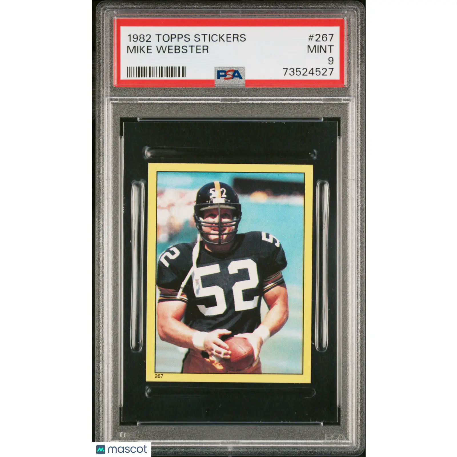 Mike Webster PSA 1982 Topps Stickers Football #267 9 73524527