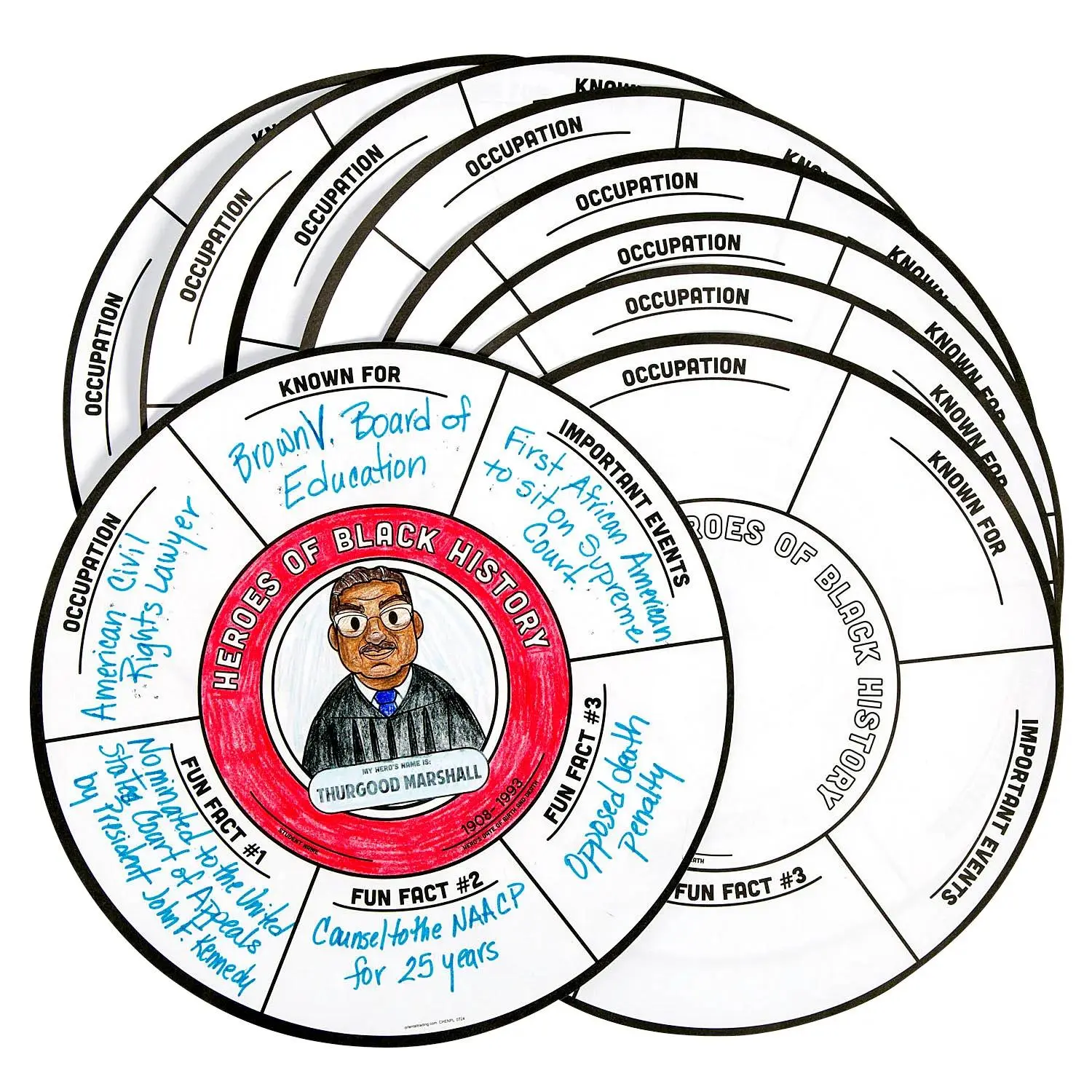 10 1/4" Color Your Own Black History Month Hero Posters – 30 Pc.