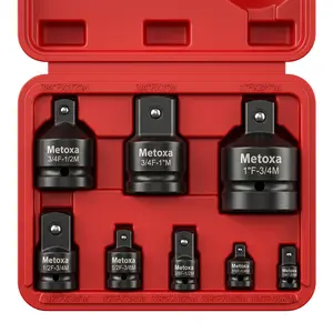 Metoxa Professional Grade Impact Socket Adapter Set, 8-Piece Heavy Duty Impact Reducer Kit, Practical Tool Gift for Men, Dad, Husband, Mechanics, Automotive Enthusiasts