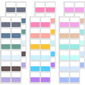 720 count Sticky Tabs for Notebooks, 3-Color PET Sticky Tabs for Books, Repositionable Transparent Page Markers Stickys Tab for Office School Reading & Filing