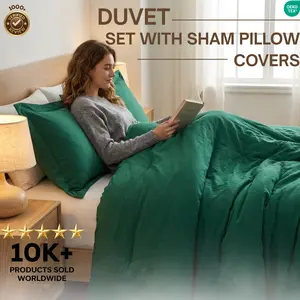 Duvet Cover Set including Sham Pillow(s) - Zipper Closure, Comforter Not Included - Utopia Bedding