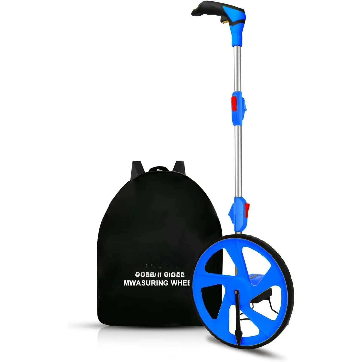 Measuring Wheel, Rolling Tape Measure Wheel - 3-Sections Collapsible/Starting Point Arrow/One Key to Reset/Kickstand to Keep Stand [Up To 10,000Ft] - Adapt to various roads.