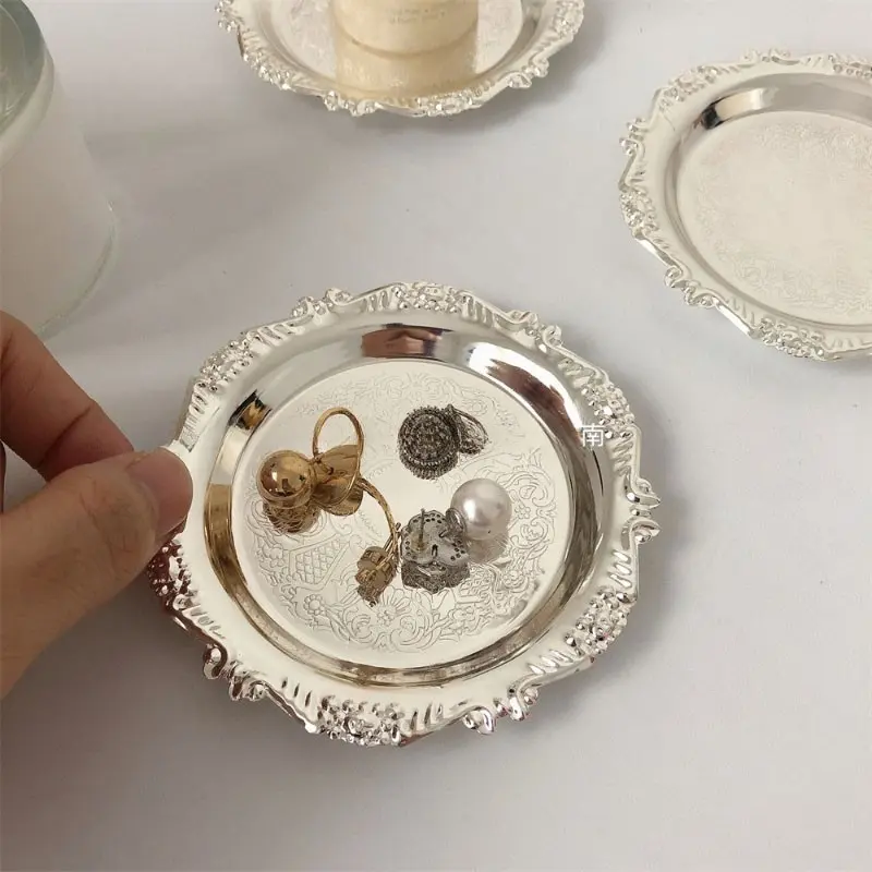 Vintage Design Jewelry Tray, Minimalist Shell Border Display Stand, Home Decor, Fashionable Jewelry Storage Holder for All Styles, Home Jewelry Organizer