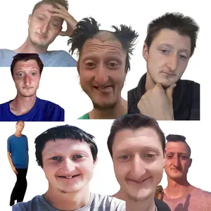 8 PCS Meme Funny Waterproof Daniel Vinyl Larson Stickers, Aesthetic Decals for Laptop, Water Bottle, Skateboard, Phone, Car, Bumper, Big 3.9x2.7 inch