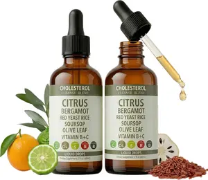 Red Yeast Rice Drops---Extra Strength Natto Extract Supplement for Cholesterol & Heart Support -  ,Vitamin B+C, Natural, Non-GMO Vegan, Heart Health Antioxidant Liquid Supplement 2 fl oz,2Pcs