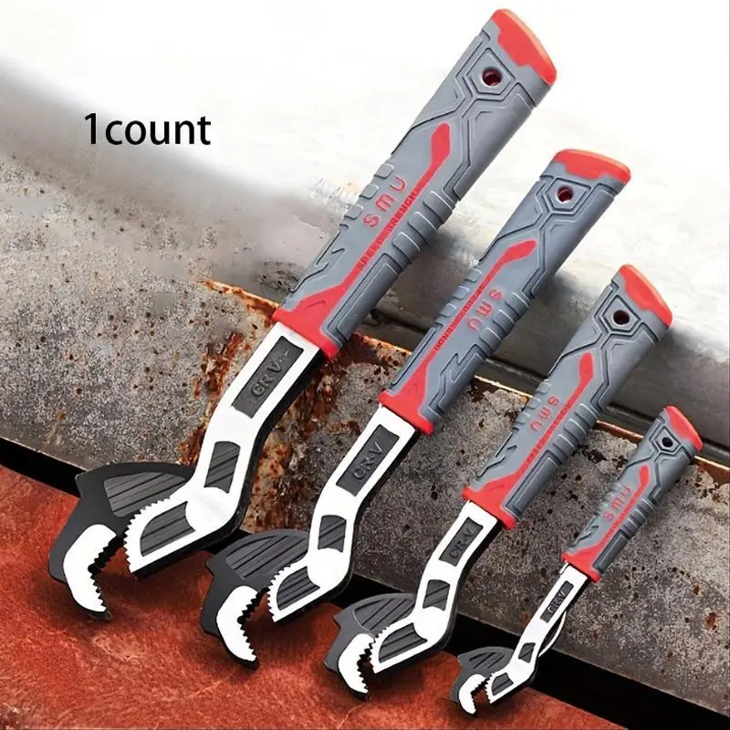 Heavy Duty Self-Locking Pipe Wrench Set, 6-12 inches Multi-Size Adjustable Wrenches with Quick Release, Metal-Compatible Hand Tools for Water Heating Pipes, Industrial Kit, Men’s Gift Idea,father's day gifts