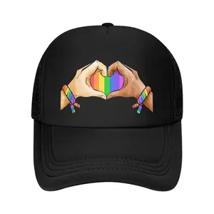 Gay Pride Clothing LGBT Rainbow Flag T Cap Heart Unity Baseball Cap