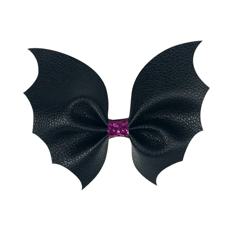 Black and Purple Bat Hair Bow Black and Purple Bat Hair Bow