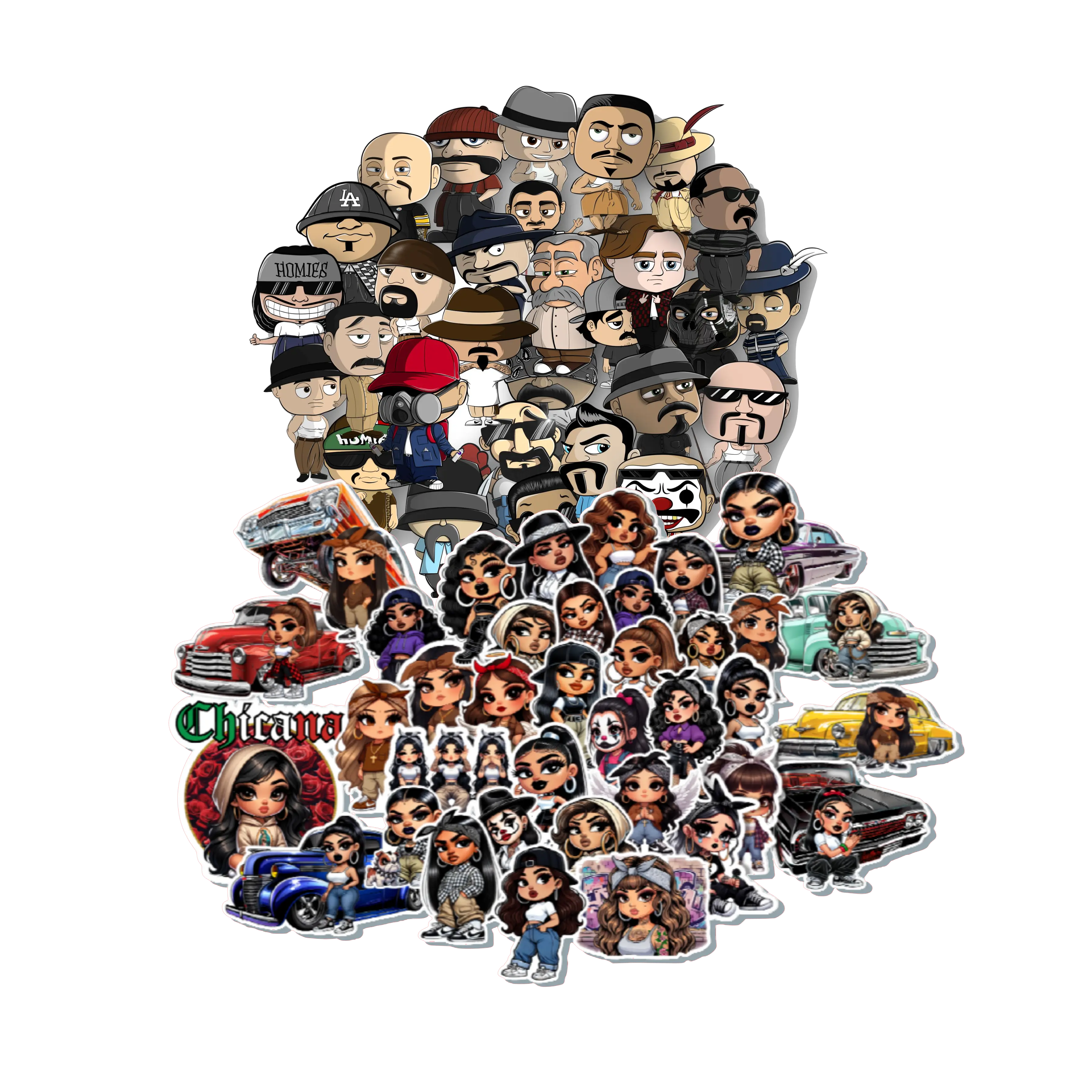 Lil Cholo & Lil Chola Mega Bundle – 2 Full Sticker Sets