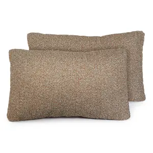 Outdoor Lumbar Pillow Set of 2 with Inserts, Outdoor Throw Pillow Water Resistant for Patio Furniture, 12x20 Inch Outdoor Pillows with Removable Zipper Cover