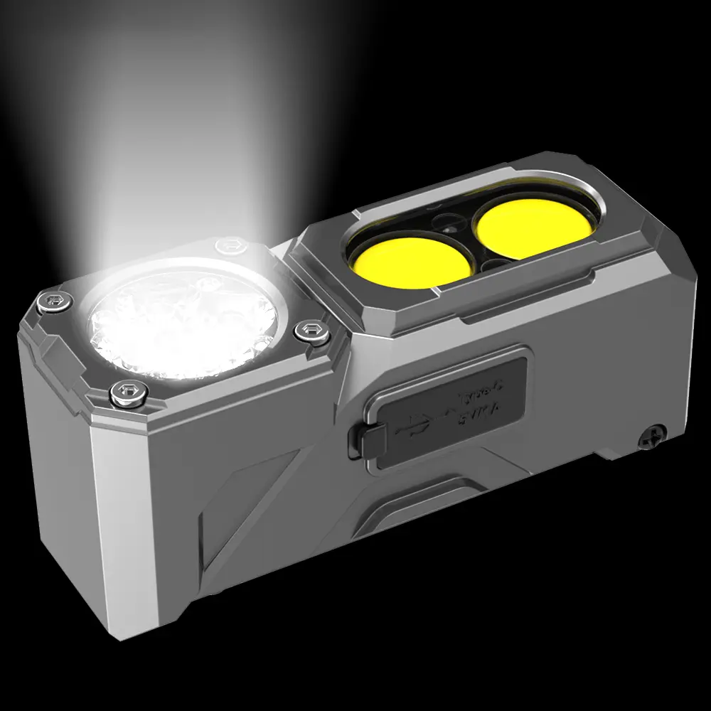Warstar 2 PACK 1000 Lumens Rotatable 2 in 1 Pocket Headlamp EDC Flashlight for Fishing Camping with Hand Sensor Wave Control