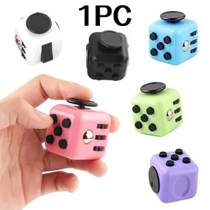 Colorful 6-Sided Press Finger Magic Cube Dice, Novelty Magic Dice Toy, Stress-Relief Fidget Relief Sensory Toy, Fingertip Vent Toy, Gift For Children And Adults, Stress Relief Fidgeting