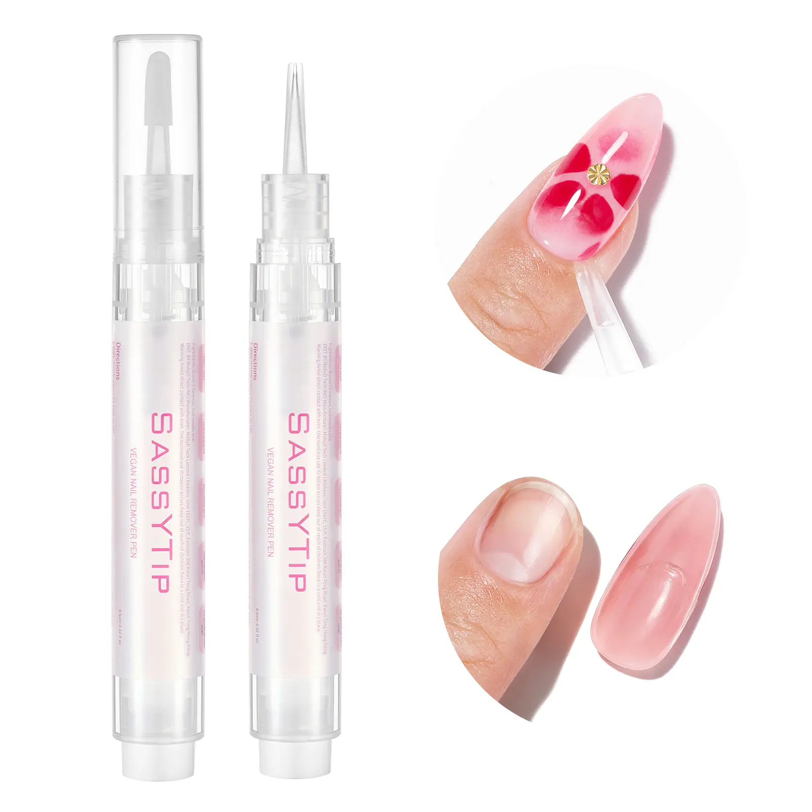 Nail Remover Pen For Press On Nails,  For Fake Nails Debonder Adhessive and UV glue Remover, Click&Remove Pen Design